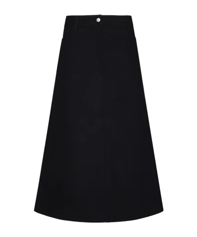 Studio Nicholson Baringo Denim Skirt In Black