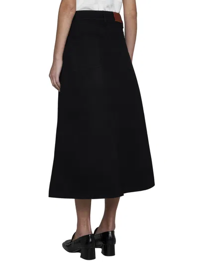 Studio Nicholson Baringo Denim Skirt In Black