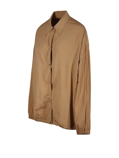 Studio Nicholson Lapel Casual Jacket In Brown