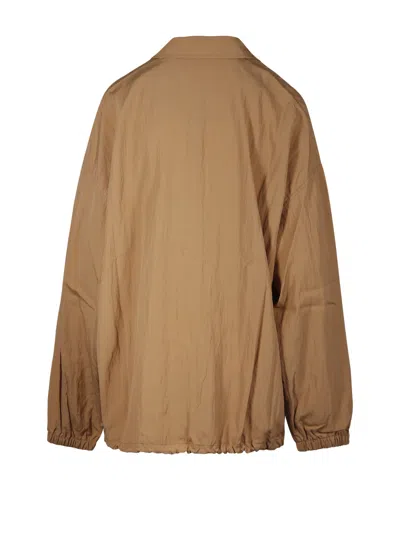 Studio Nicholson Lapel Casual Jacket In Brown