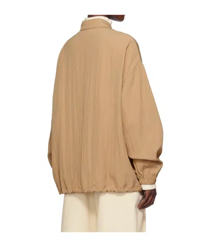Studio Nicholson Lapel Casual Jacket In Brown