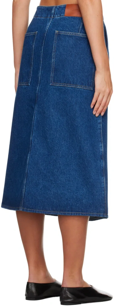Studio Nicholson High-waisted A-line Denim Skirt