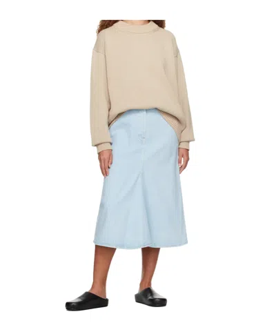 Studio Nicholson A-line Denim Cotton Skirt
