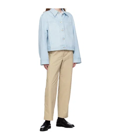 Studio Nicholson Blue Petar Denim Jacket In Blue