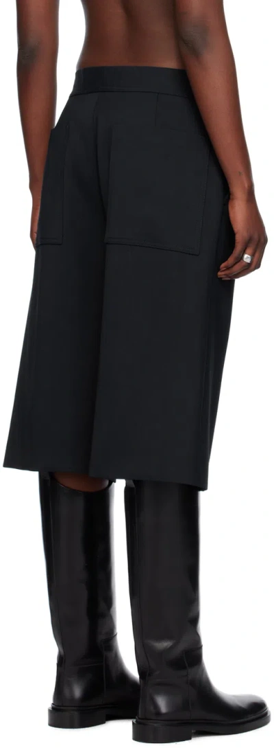 Studio Nicholson Navy City Shorts In Black
