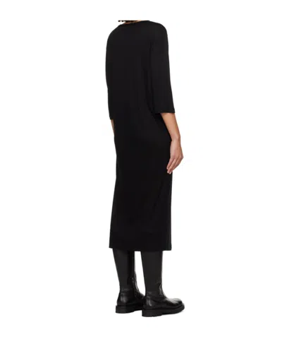 Studio Nicholson Banner Ribbed Maxi Dress In Black