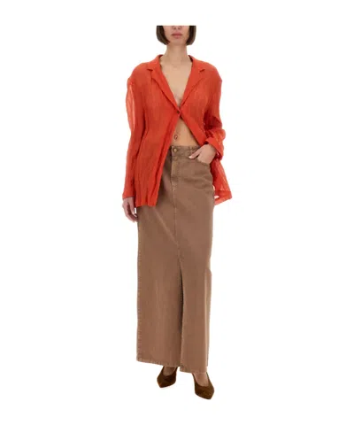 Alysi Crinkled Texture Jacket In Orange