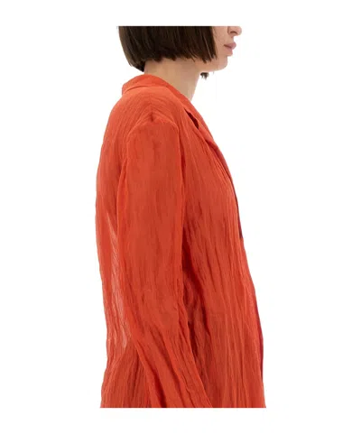 Alysi Crinkled Texture Jacket In Orange