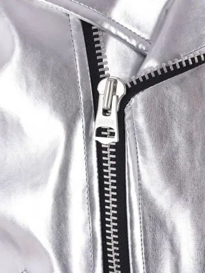 Junya Watanabe Zipper Leather Jacket In Neutral