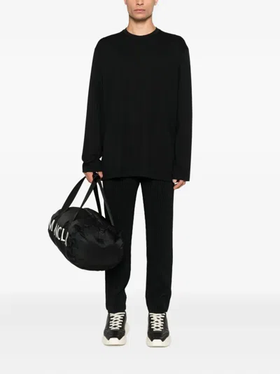 Y-3 Mesh Stripe Long Sleeve T-shirt In Black