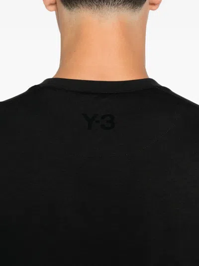 Y-3 Mesh Stripe Long Sleeve T-shirt In Black