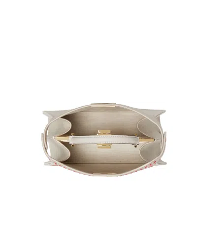 Fendi Canvas Bag With Coral Bandana Embroidery