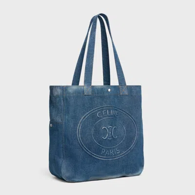 Celine Large Cabas In Denim With