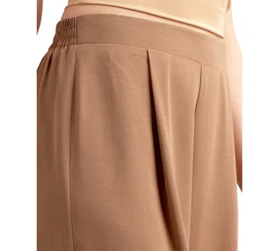 Bcx Juniors' Pleated Pull-on Wide-leg Pants In Neutral