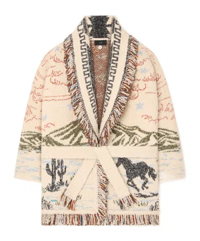 Alanui Sunset Riders Cardigan Knitwear Beige