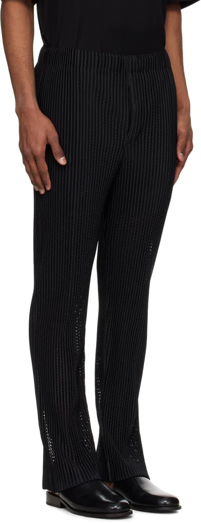Issey Miyake Black Basics Trousers In Black
