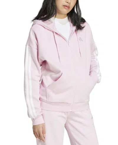 Adidas Originals Women's 3-stripe Logo Zip Hooded Track Jacket