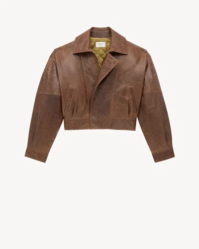 Saint Laurent Bomber Jacket In Aged Lambskin