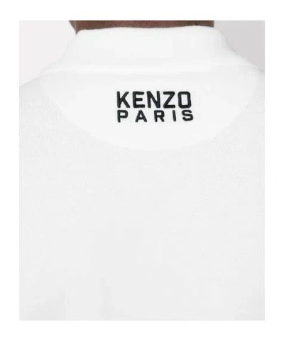 Kenzo White Cotton T-shirt With Embroidered Tiger Logo