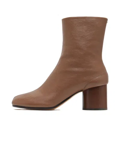 Maison Margiela Coffee-colored Tabi Ankle Boots