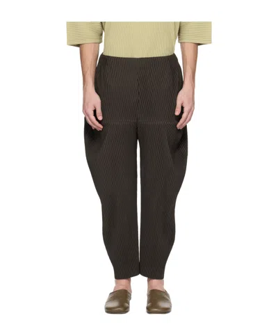 Issey Miyake Elastic Waist Casual Pants In Green