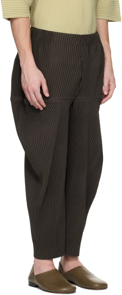 Issey Miyake Elastic Waist Casual Pants In Green