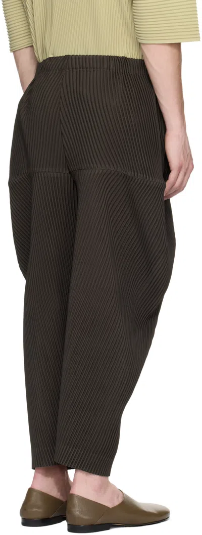 Issey Miyake Elastic Waist Casual Pants In Green