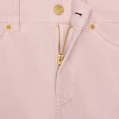 Celine Jolene Jeans In Rosewater Stone Wash Denim In Pink