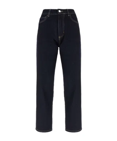 Icon Denim 'daddy Jean' Blue Jeans With Logo Detail On The Rear And Logo Patch On The Rear In Blue