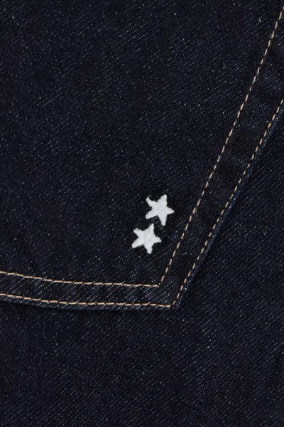 Icon Denim 'daddy Jean' Blue Jeans With Logo Detail On The Rear And Logo Patch On The Rear In Blue