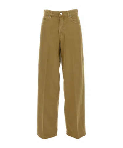 Haikure Five-pocket Denim Trousers In Brown