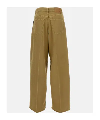 Haikure Five-pocket Denim Trousers In Brown