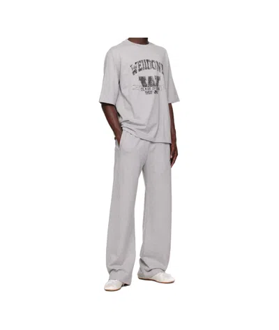 We11 Done Elastic Waist Sweatpants In White