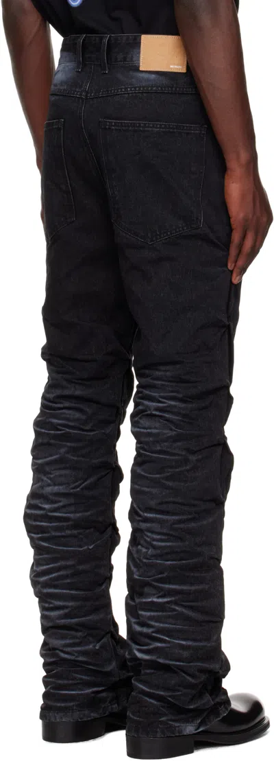 We11 Done Denim Trousers With Belt Loops In Black