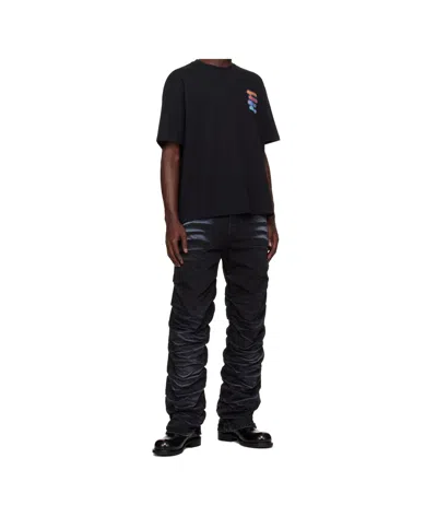 We11 Done Denim Trousers With Belt Loops In Black