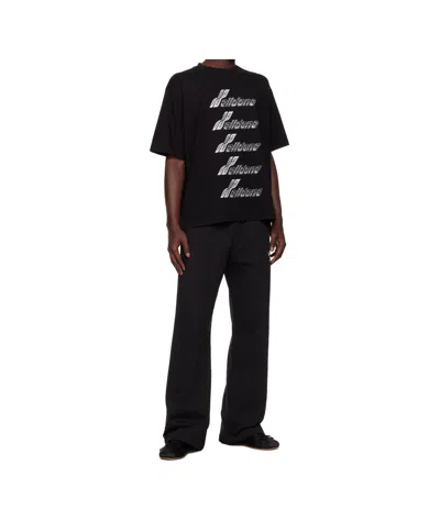 We11 Done Elastic Waist Sweatpants In Black