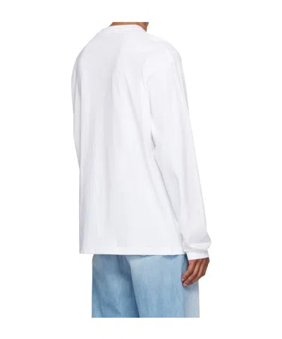 We11 Done Logo-print Long-sleeved T-shirt In White