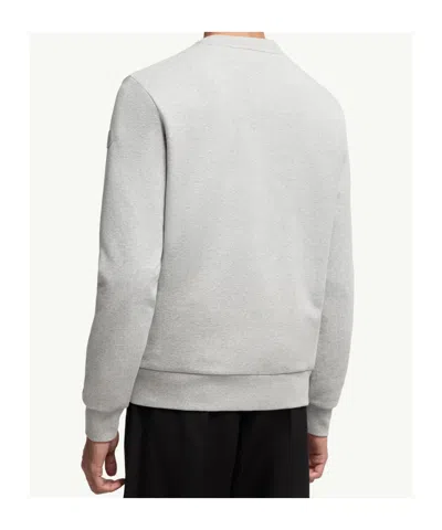 Moncler Embroidered-logo Sweatshirt In Gray