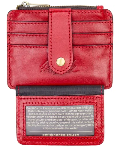 Patricia Nash Cassis Id Small Printed Leather Wallet