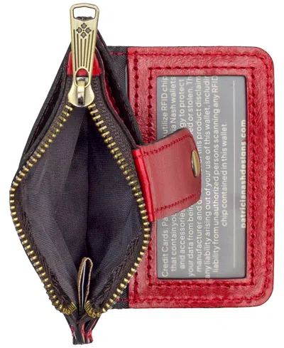 Patricia Nash Cassis Id Small Printed Leather Wallet