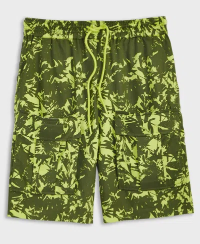 Mode Of One Men's Abstracted Floral Regular-fit Printed Bomber Jacket, Macy's Exclusive In Green