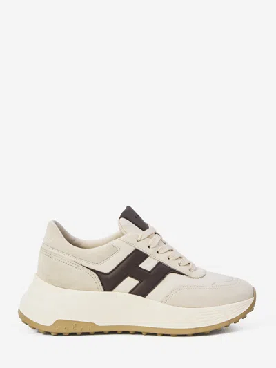 Hogan Hi-fi Suede And Nappa Leather Sneakers Shoes