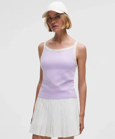 Lululemon Organic Cotton High-neck Ringer Tank Top