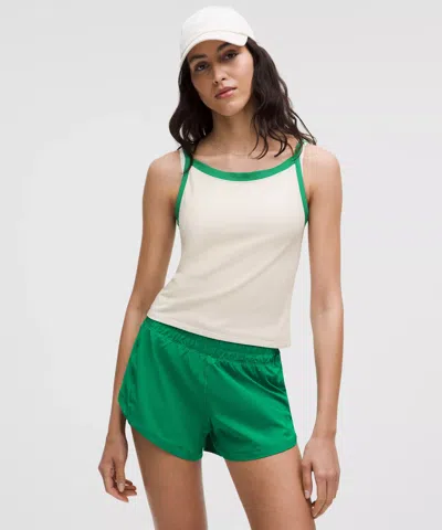 Lululemon Organic Cotton High-neck Ringer Tank Top