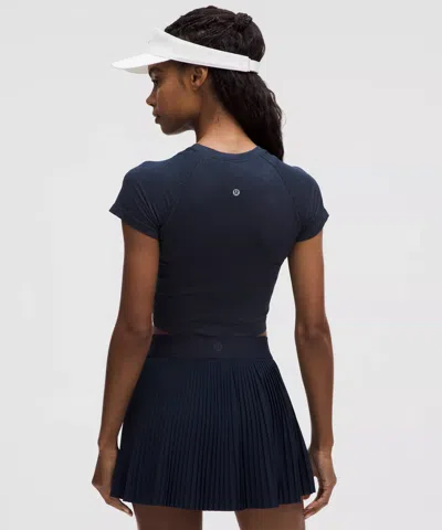 Lululemon Swiftly Pointelle Cropped Short-sleeve Shirt