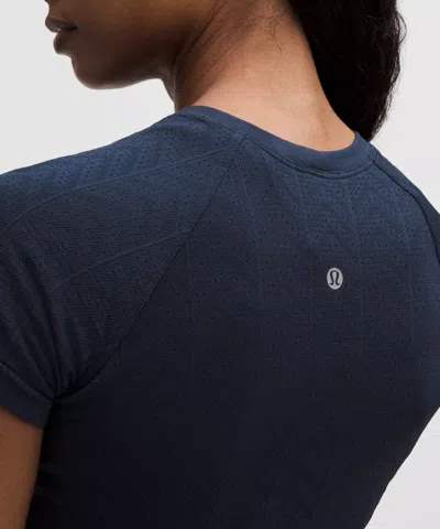 Lululemon Swiftly Pointelle Cropped Short-sleeve Shirt
