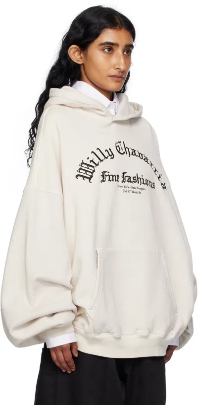 Willy Chavarria Off-white 'willy' Gymnasio Juggernaut Hoodie In Neutral