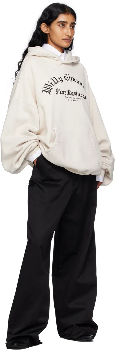 Willy Chavarria Off-white 'willy' Gymnasio Juggernaut Hoodie In Neutral