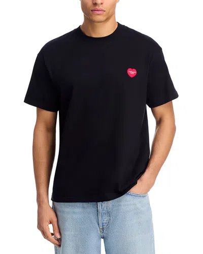 Carhartt Heart Motif Crew Neck Graphic Print T-shirt In Black