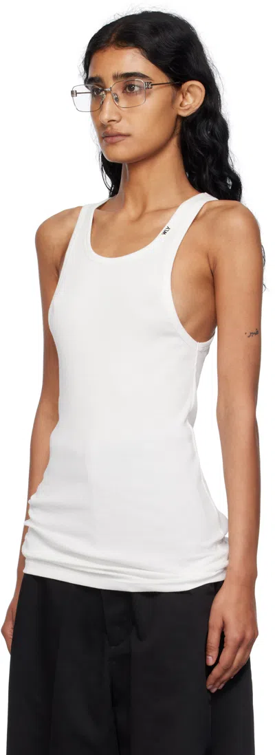 Willy Chavarria White 'willy' Ribbed Tank Top In White